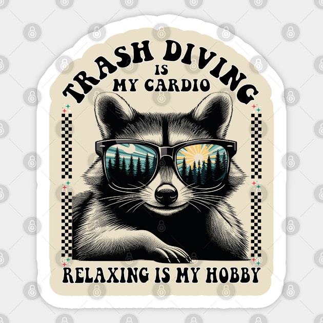 Funny Raccoon Sticker by JessArty